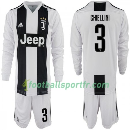 Tenue Juventus Giorgio Chiellini 3 Enfant Domicile 2018-2019 Maillot de Foot ML